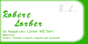robert lorber business card